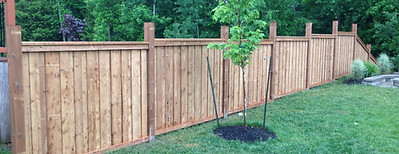 wooden privacy fence