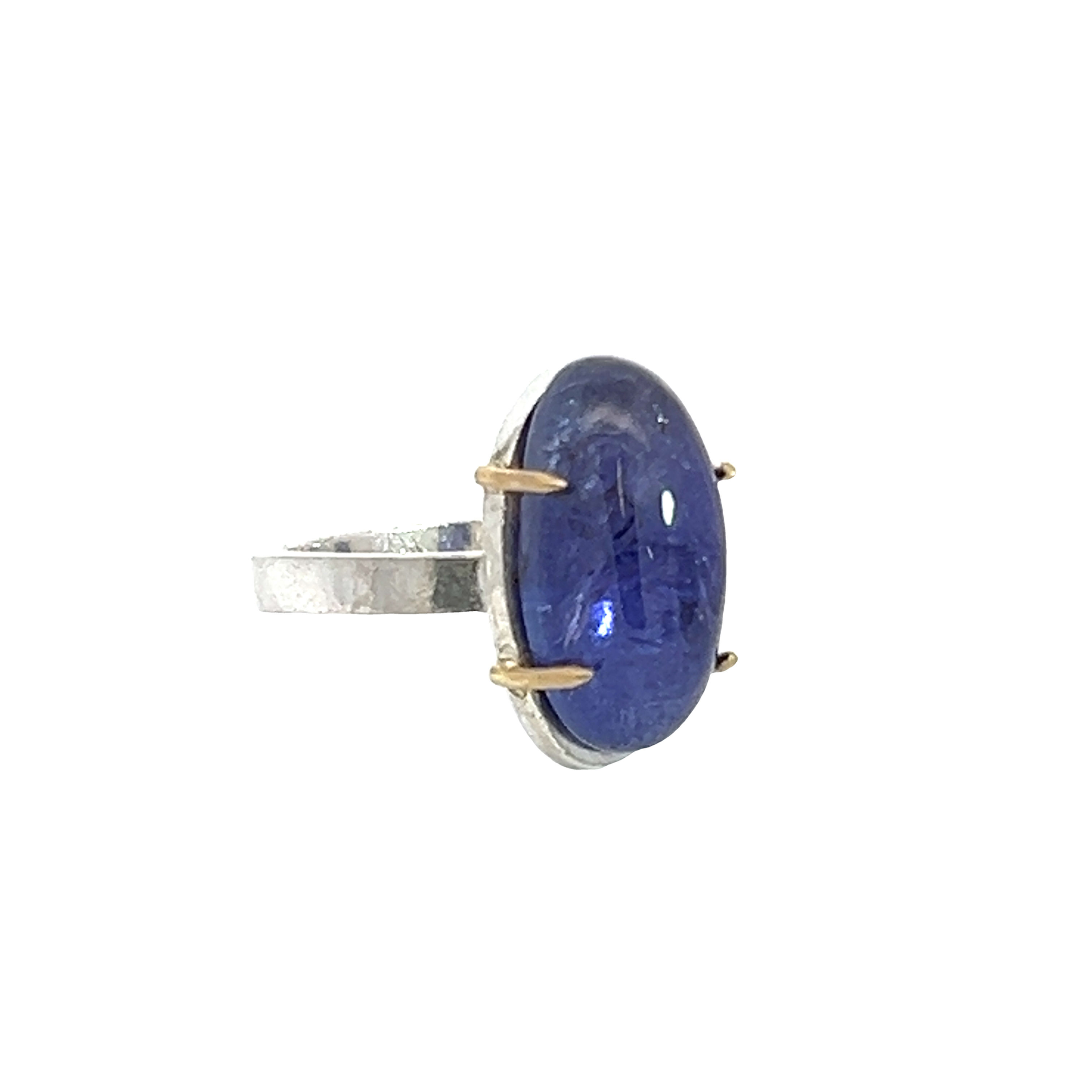 Tanzanite gold prong ring