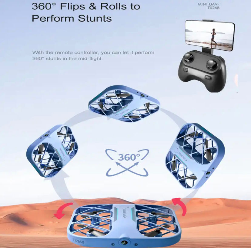 Thumbnail: Mini Stunt Drone with 4K Camera Quadcopter 