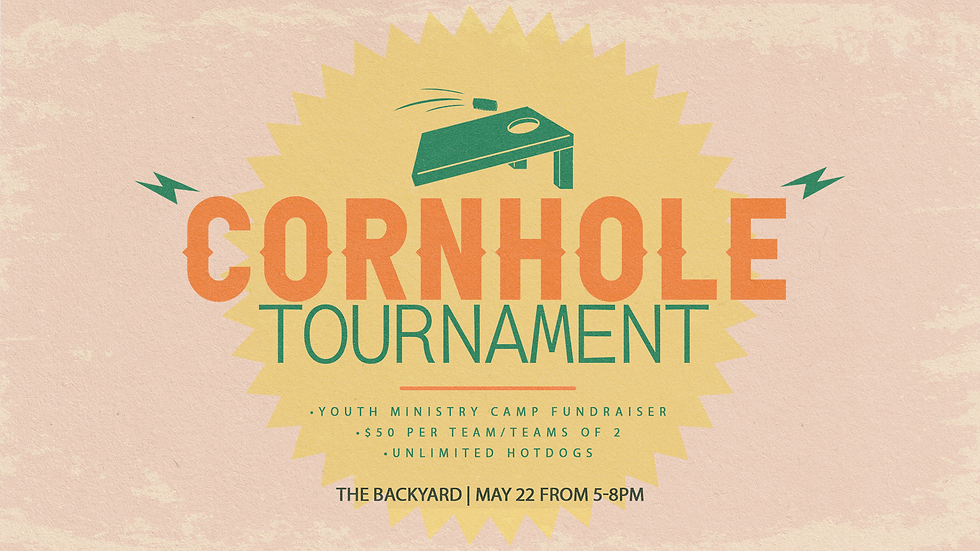 5/22 - YOUTH CORNHOLE FUNDRAISER