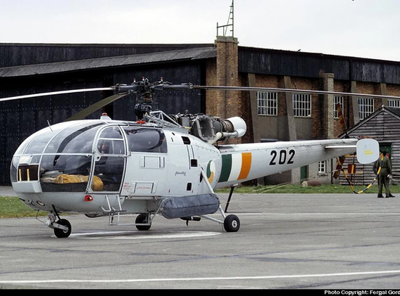 Alouette Helicopter 202 at Baldonnel base of the Irish Air Corps during its operational days