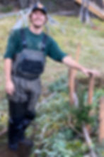 Nick Hatalski smiles while building a BDA