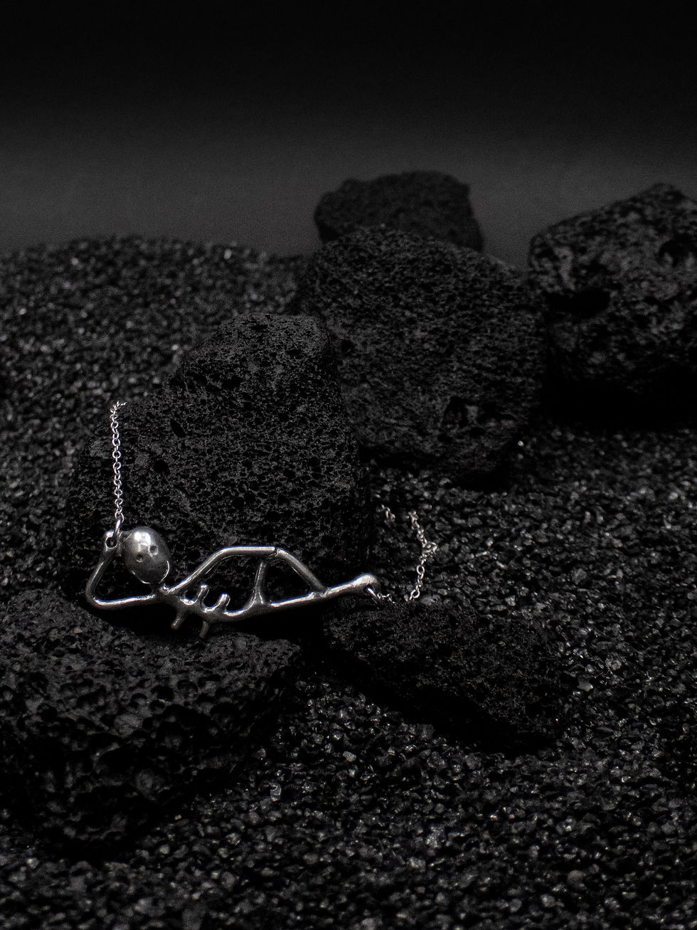 Ting Chill Man Necklace | Memento Mori Silver Jewellery