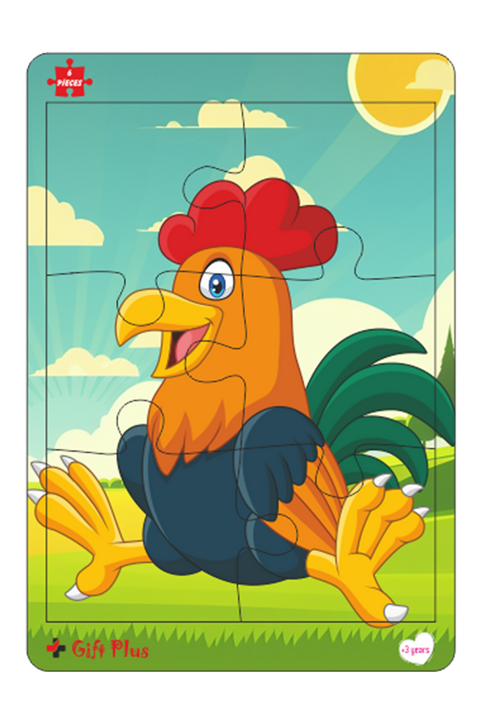 Küçük resim: Ahşap Puzzle 6'lı Set Hayvalar Eğitici Yapboz Puzzle Set 2