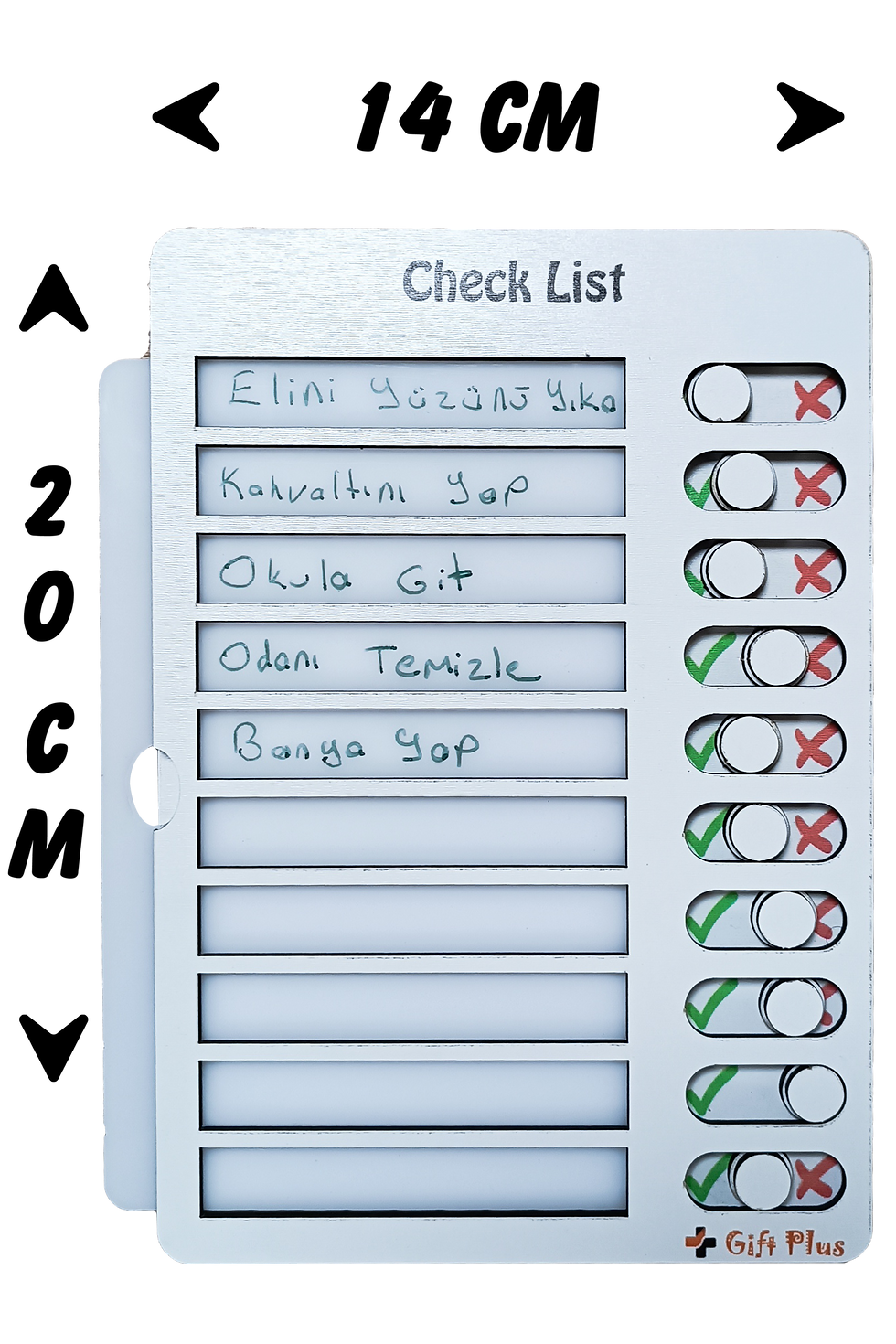 Küçük resim: Check List Ahşap Eğitici Oyuncak Yazboz Kontrol Listesi