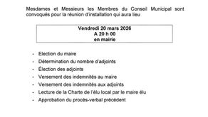 Conseil Municipal d'installation