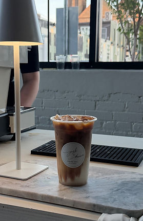 Iced caramel latte