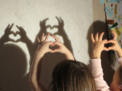 Students making Shadows