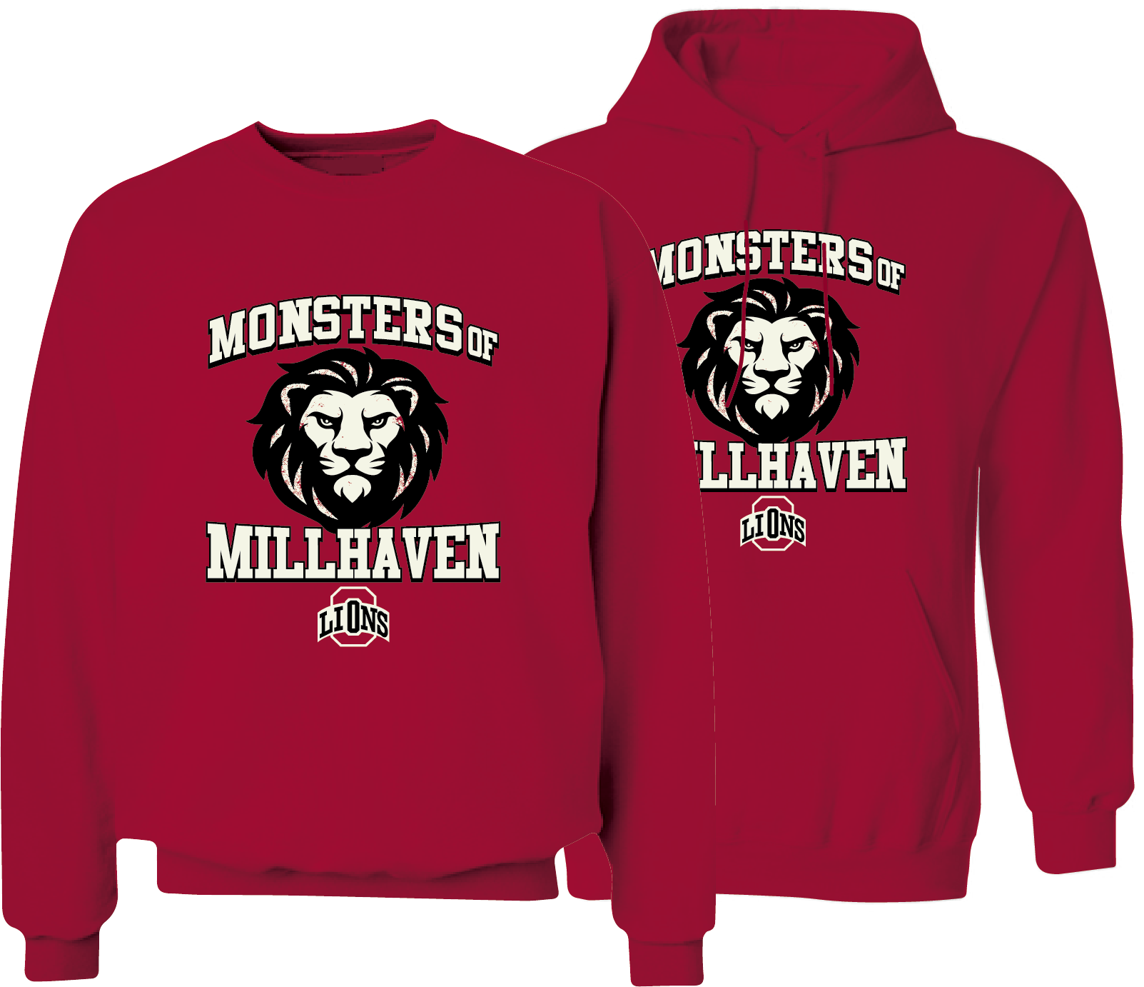 Ouachita Parish High School Lions Monsters of Millhaven Crewneck Sweatshirt