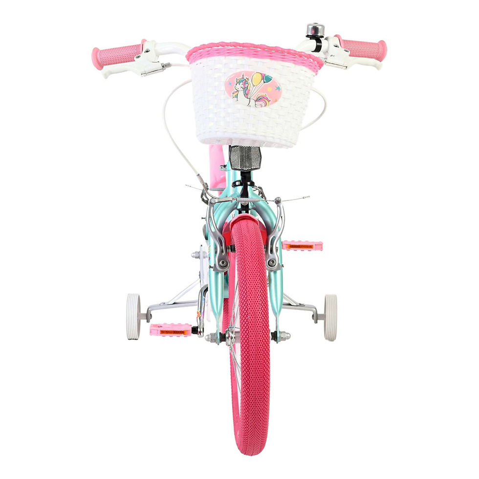 Thumbnail: VOLARE Unicorn Green 16-Inch Girls Children's Bike (61683)