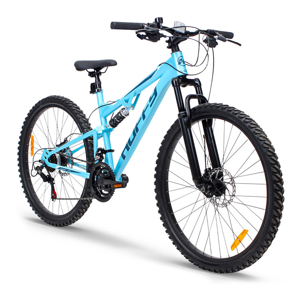 HUFFY Marker 26" Matte Blue Full Suspension 21-Speed Girls & Womens Mount Bike