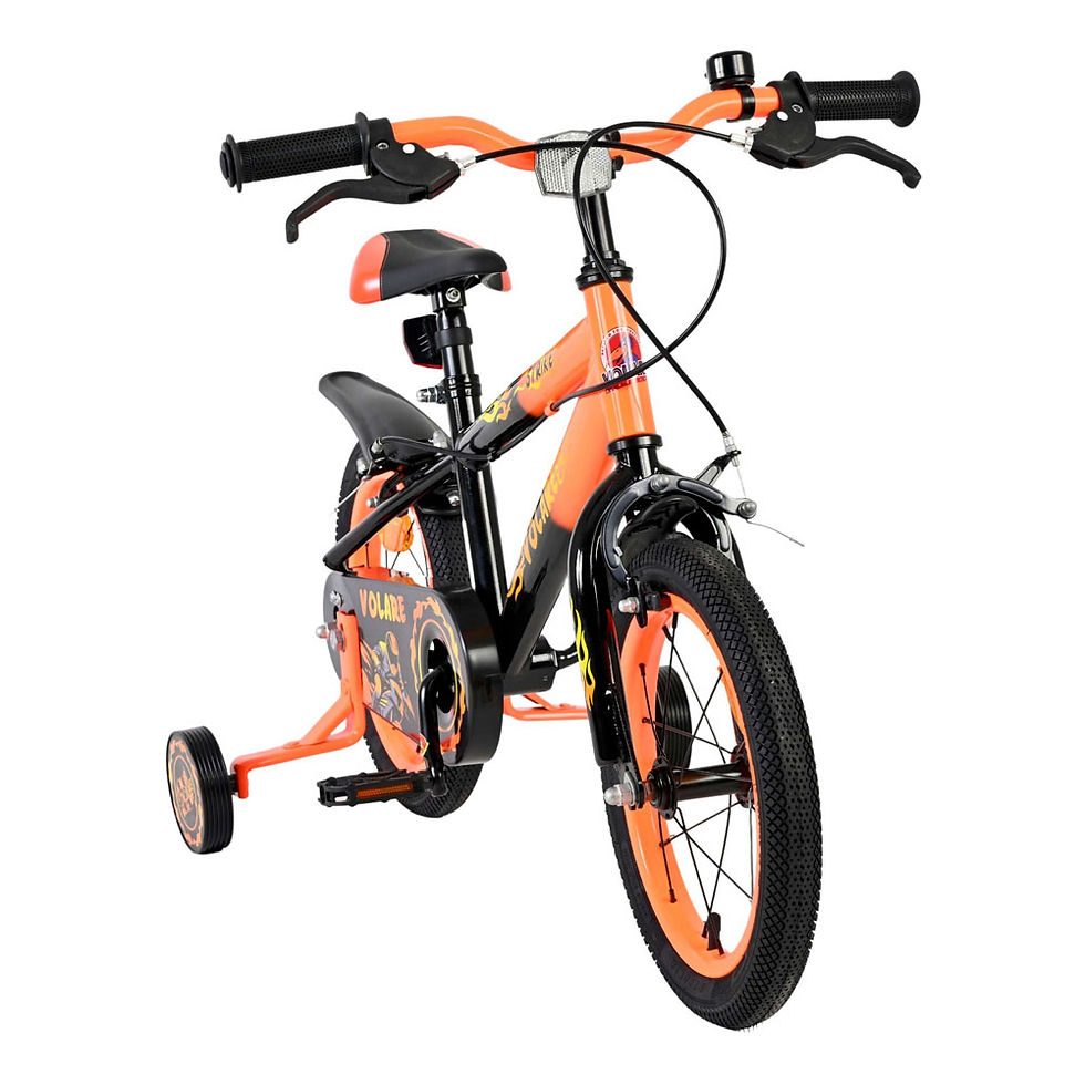 Thumbnail: VOLARE Strike Orange and Black 14-Inch Boys Children's Bike (51426)