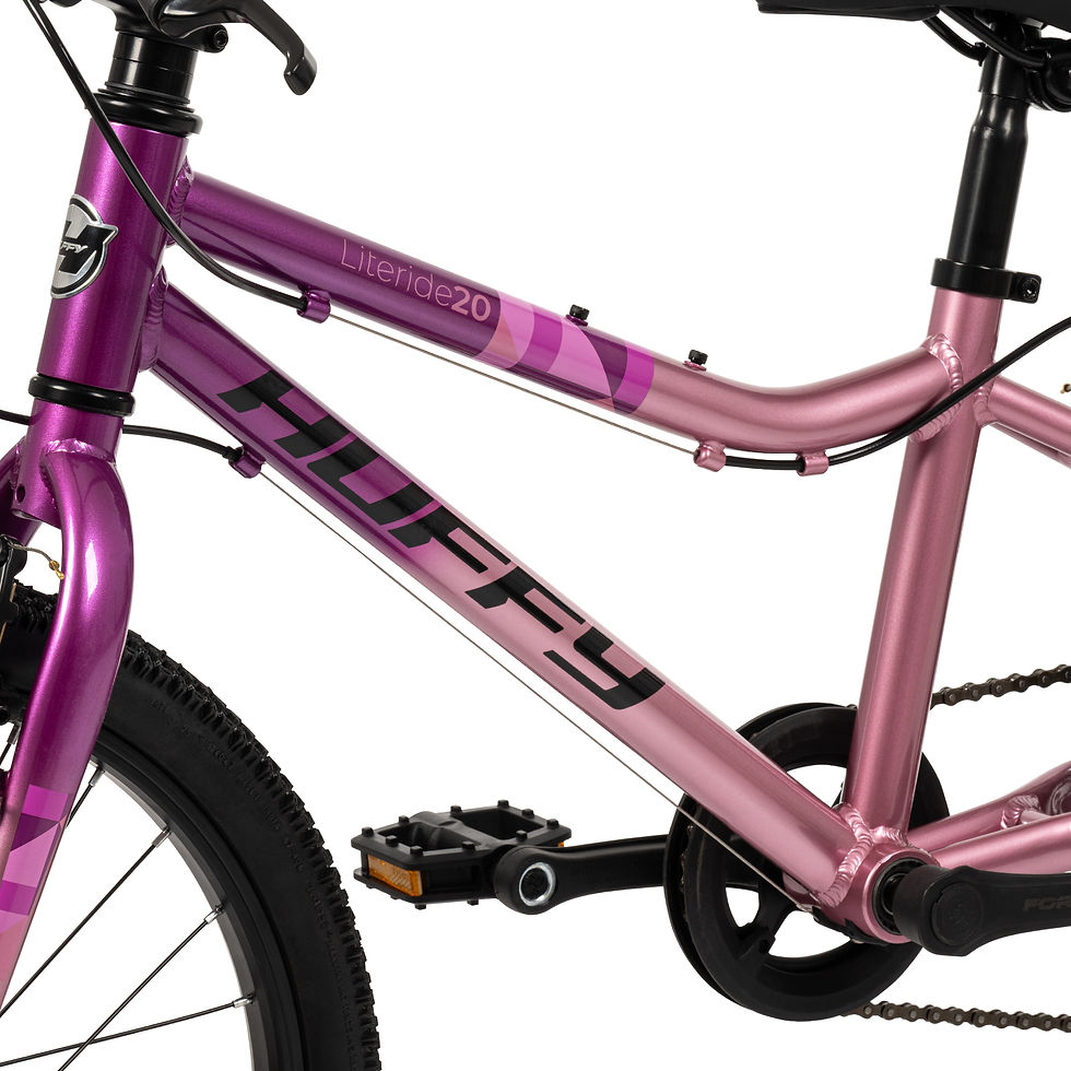 Thumbnail: Huffy Literide 20in Alloy 7-Speed Neon Nebula Pink and Grey Junior Bike
