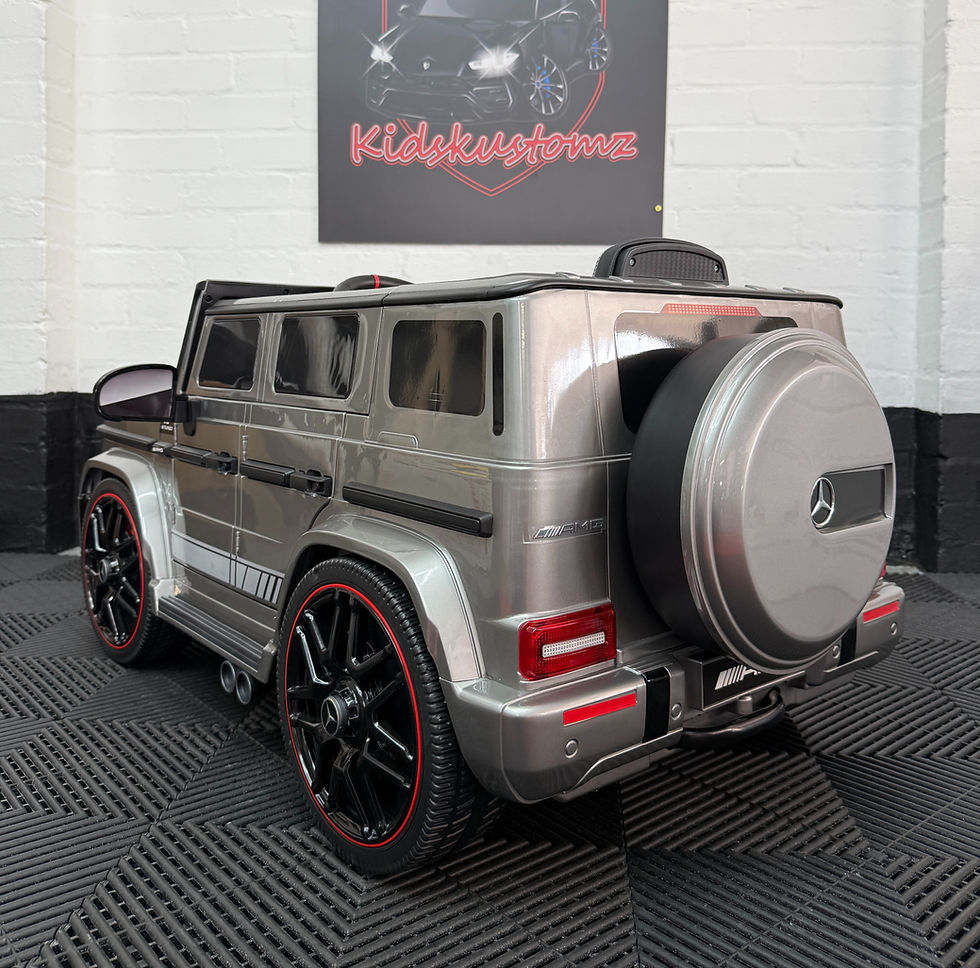 Thumbnail: Mercedes G63 AMG 1 Seater Metallic Silver- 12V Electric Ride On