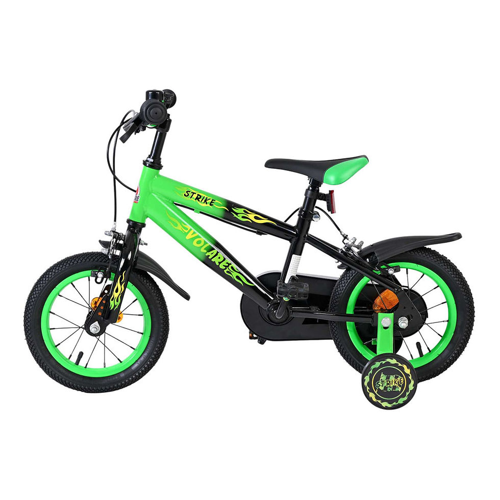 Thumbnail: VOLARE Strike Green and Black 12-Inch Boys Children's Bike (51258)
