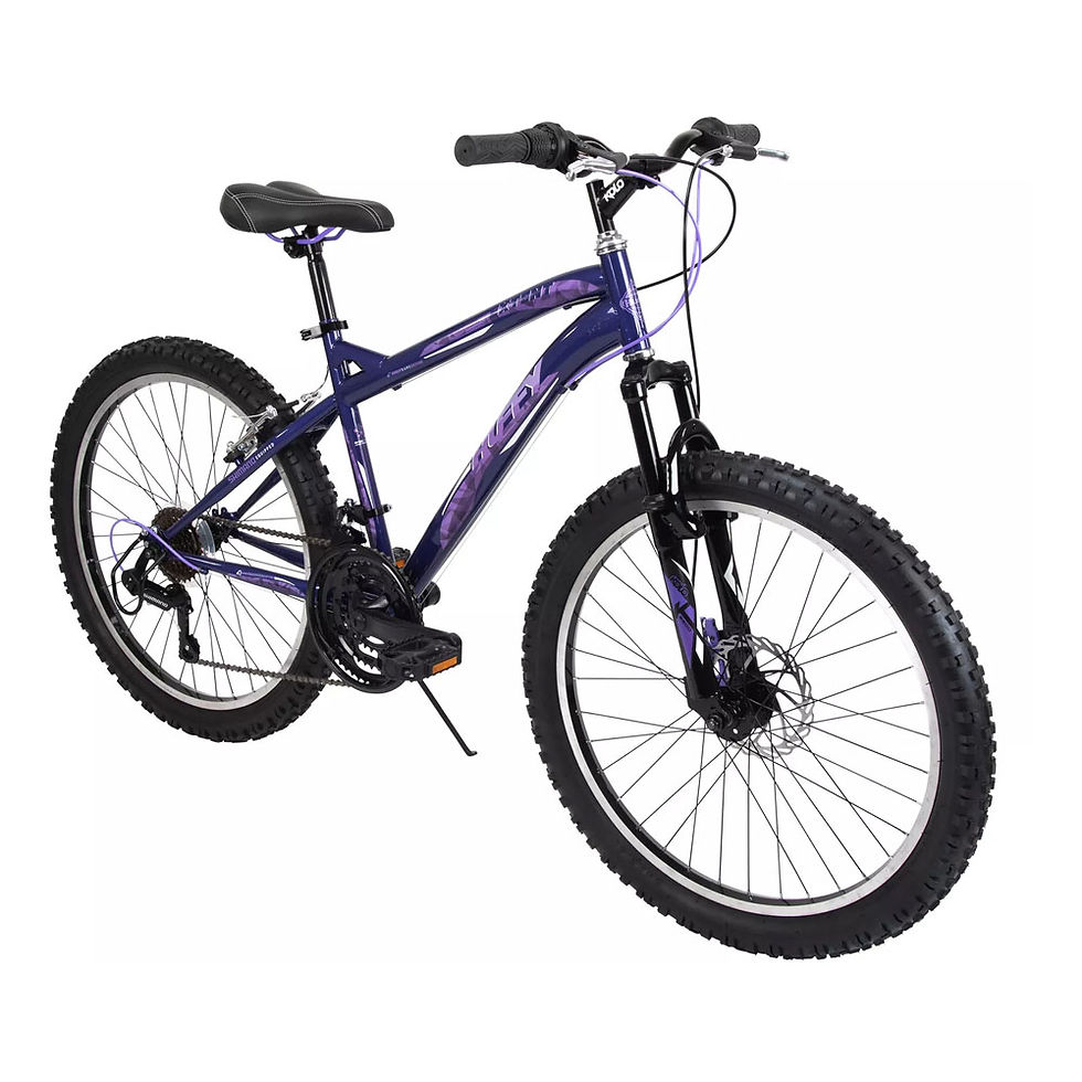 Thumbnail: HUFFY Extent 24" 18-Speed Midnight Purple Children's Hardtail Mountain Bike