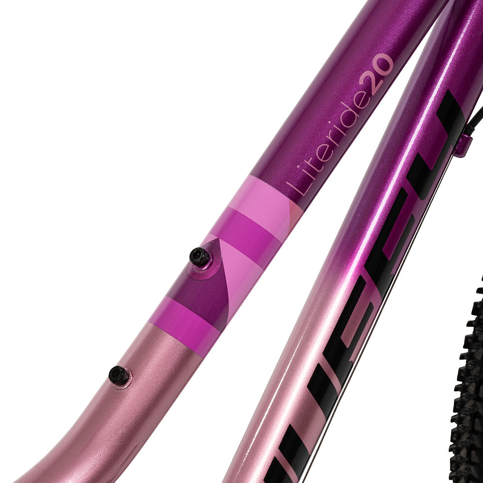 Thumbnail: Huffy Literide 20in Alloy 7-Speed Neon Nebula Pink and Grey Junior Bike