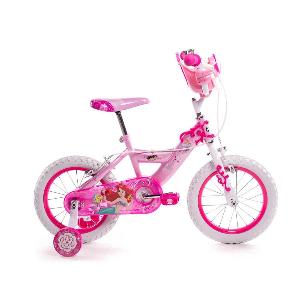 Thumbnail: HUFFY Disney Princess 14-inch Children's Bike, Pink/White (24371W)