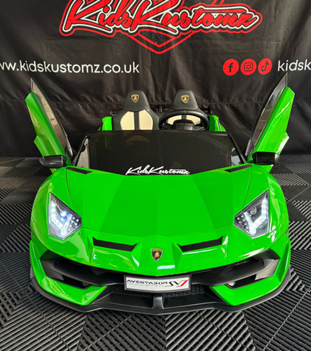 Lamborghini Aventador SVJ Drift Car 2 Seater Green- 24V Electric