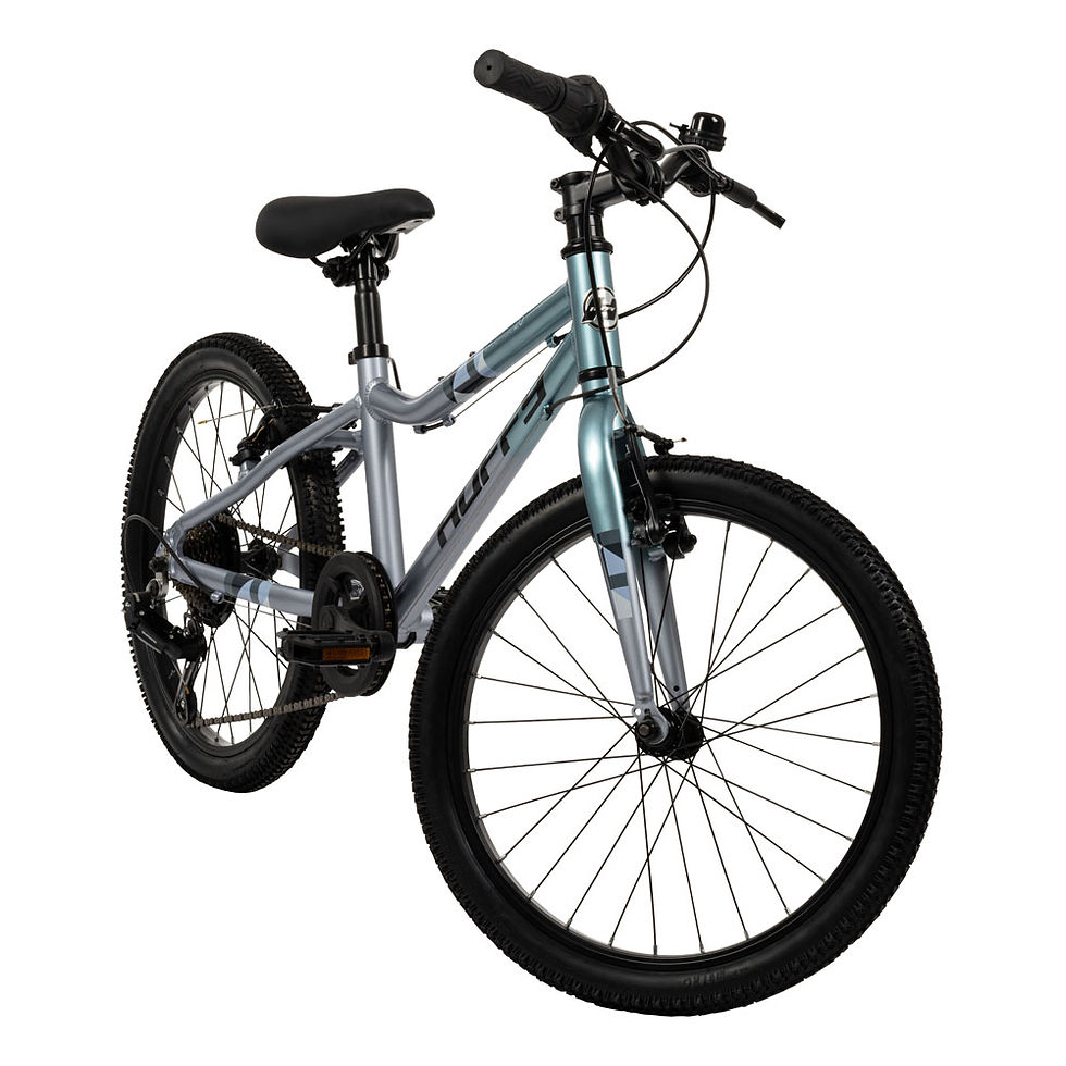 Thumbnail: HUFFY Literide 20in Alloy 7-Speed Titanium Sky Blue and Grey Junior Boys Bike