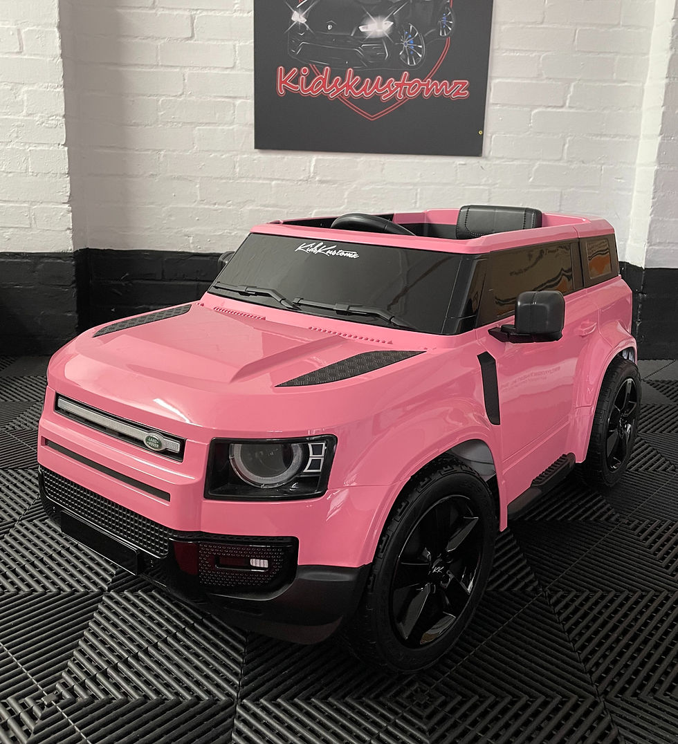 Thumbnail: Land Rover Defender Gloss Pink- 12V Electric Ride On