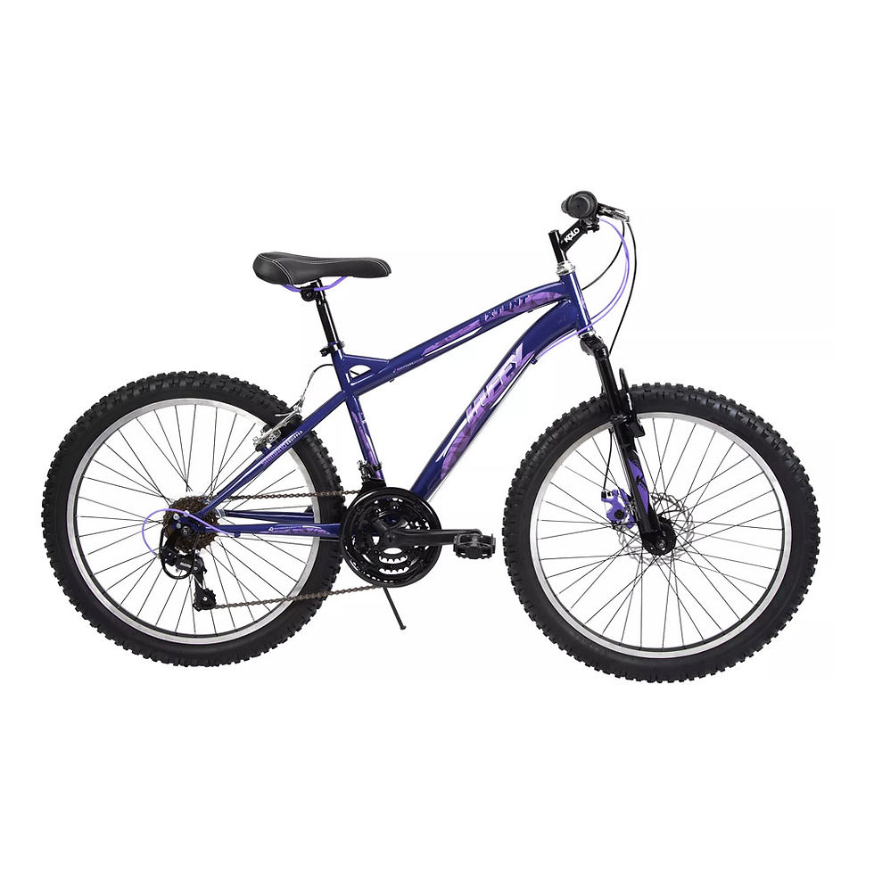 Thumbnail: HUFFY Extent 24" 18-Speed Midnight Purple Children's Hardtail Mountain Bike