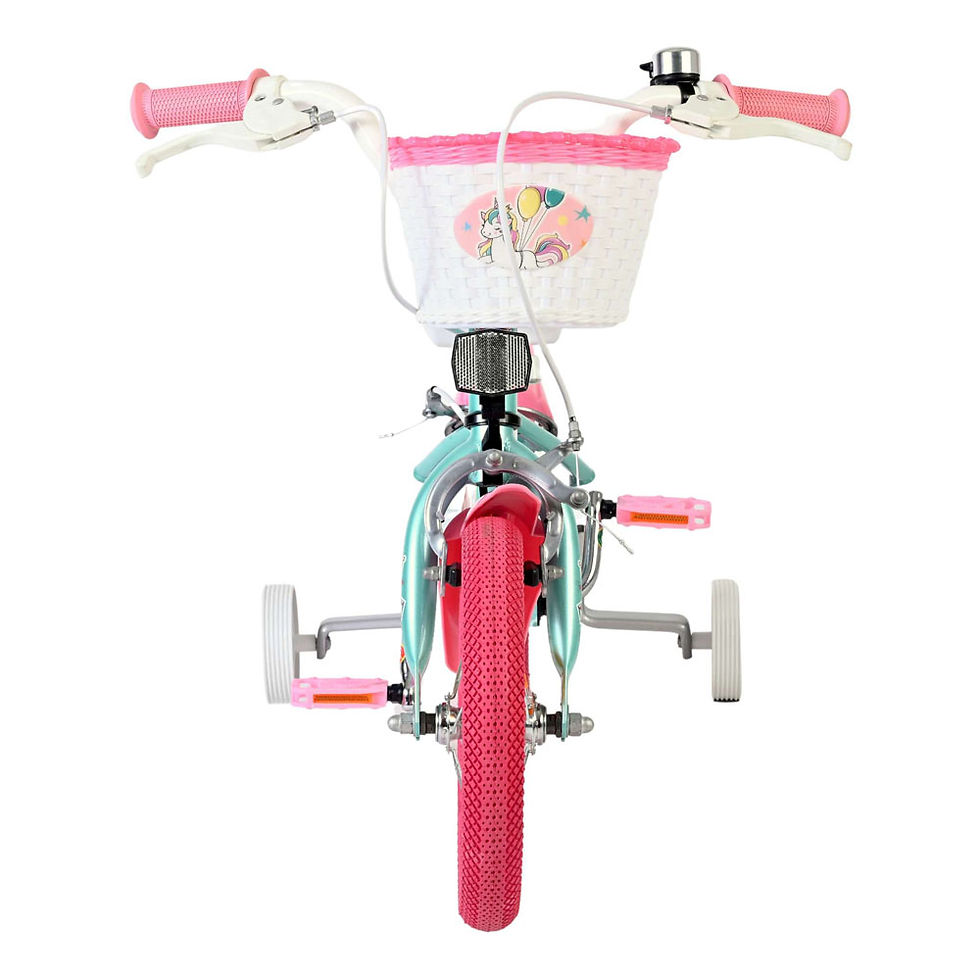 Thumbnail: VOLARE Unicorn Green 12-Inch Girls Children's Bike (61278)