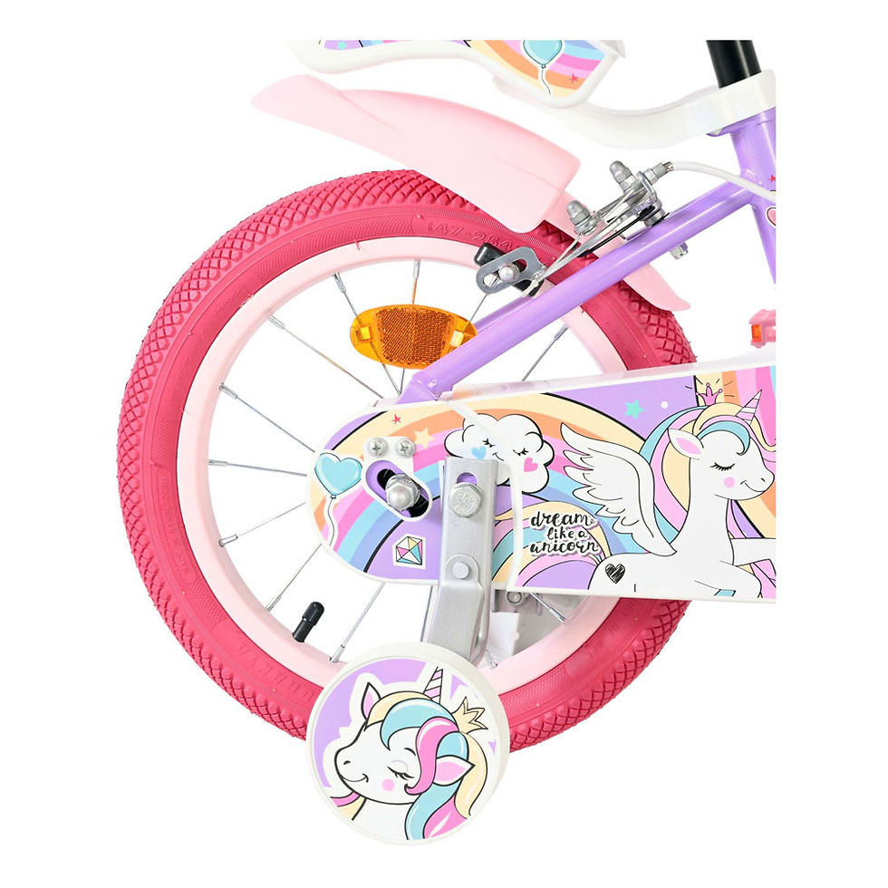 Thumbnail: VOLARE Unicorn Purple 14-Inch Girls Children's Bike (61481)