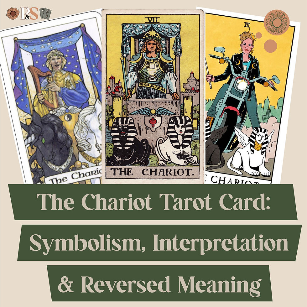 The chariot tarot card from the Major Arcana representing the struggle between willpower and flow