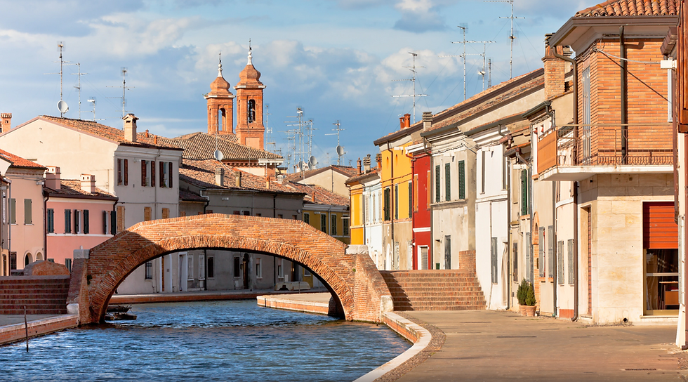 Panoramic view of the city canals and bridges