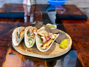 Fish Tacos Freshwater Tavern overlooking