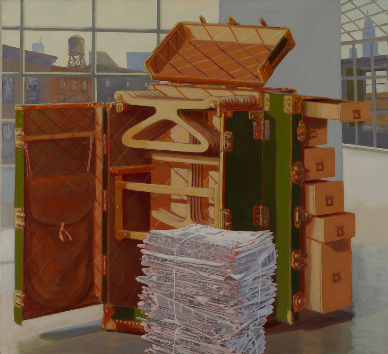 Greg Drasler, Traveling Papers; ArtHaus Gallery; Post Modern Painting, large-scale illusionary images