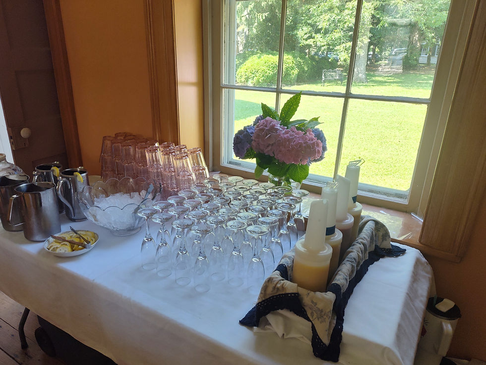 Event hosted off-property catered by Sugar Water Restaurant featuring a mimosa bar