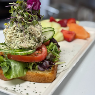 Chicken salad tartine at Sugar Water in the Washington Hotel