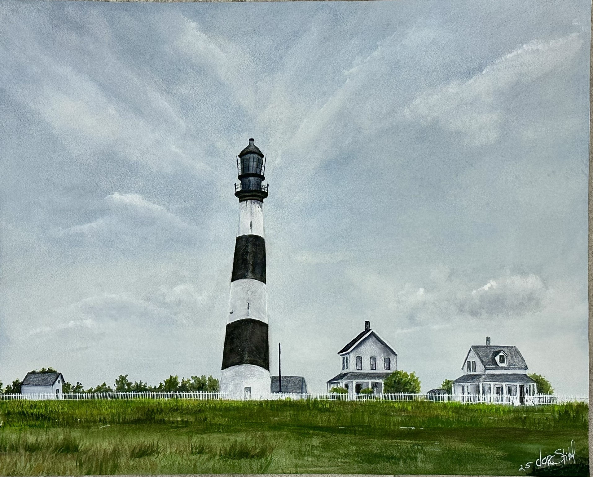 9x12 Print: Bolivar Lighthouse
