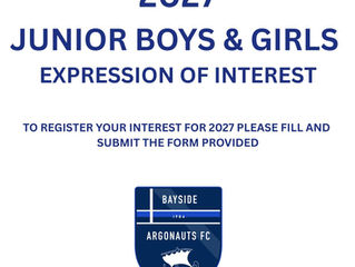2027 Junior BOYS & GIRLS - Expression of Interest