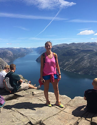 Silly hiking Preikestolen in Norway
