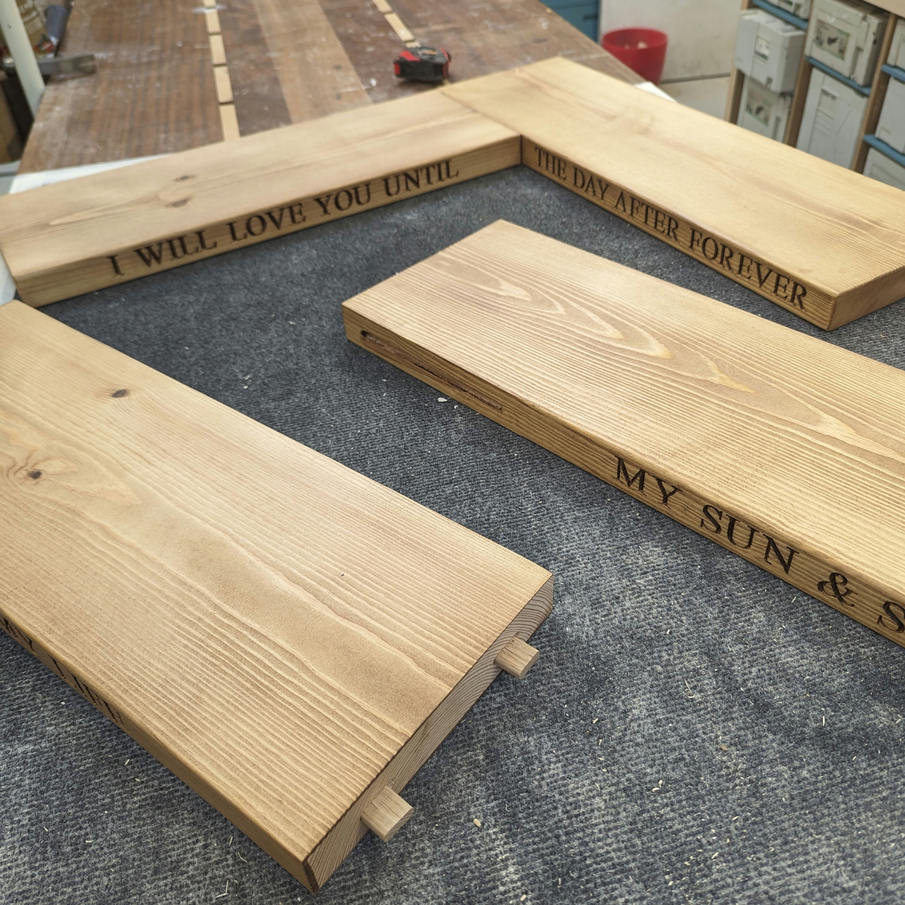 Rustic Corner Floating Shelves