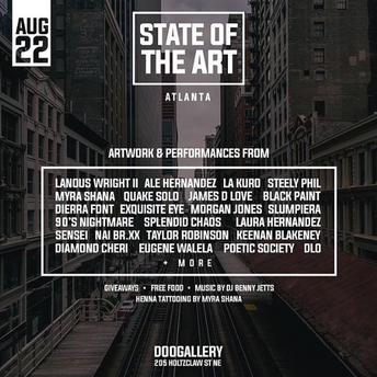 Check out 90's Nightmare and many others at the "State of the Art: Atlanta" Free food 