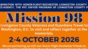 MISSION 98 LIVINGSTON COUNTY VETERANS AND GUARDIANS TRAVEL TO WASHINGTON, D.C. TO VISIT AND REFLECT TOGETHER AT THE MEMORIALS