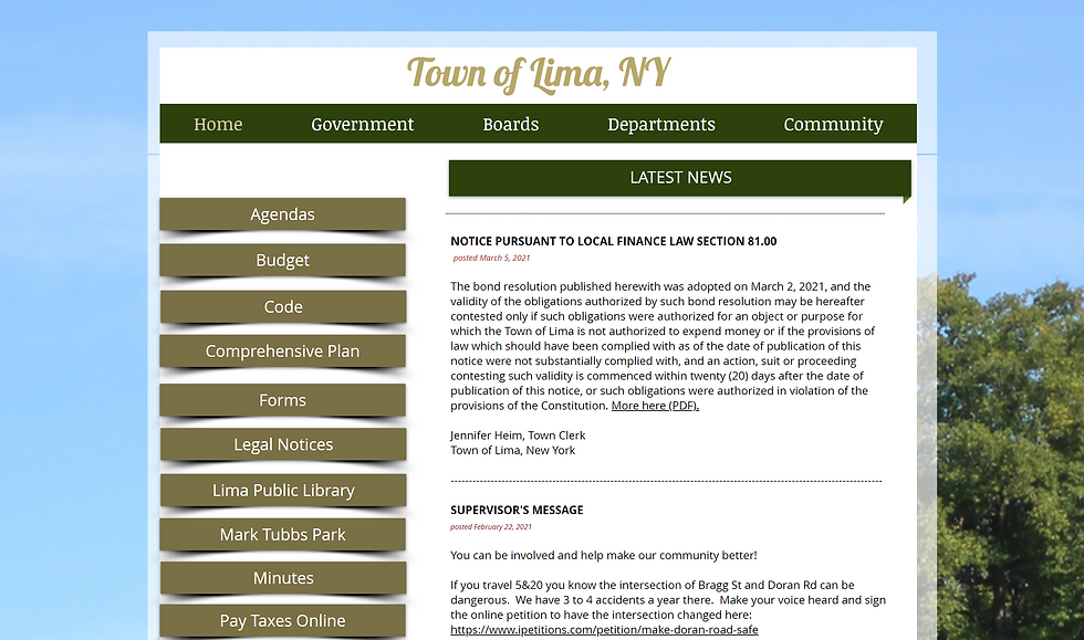 Town of Lima, NY