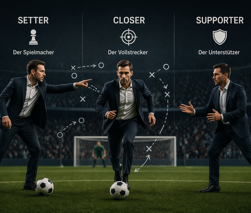 Verkäuferarten – Closer, Setter & die Fußball-Analogie