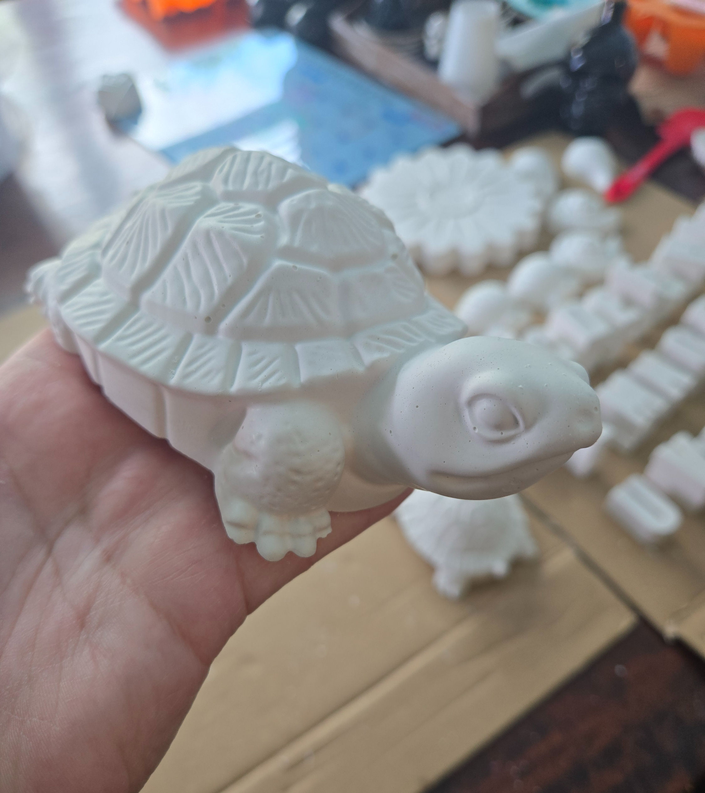 Large Turtle Painting Plaster Pieces Art Kit