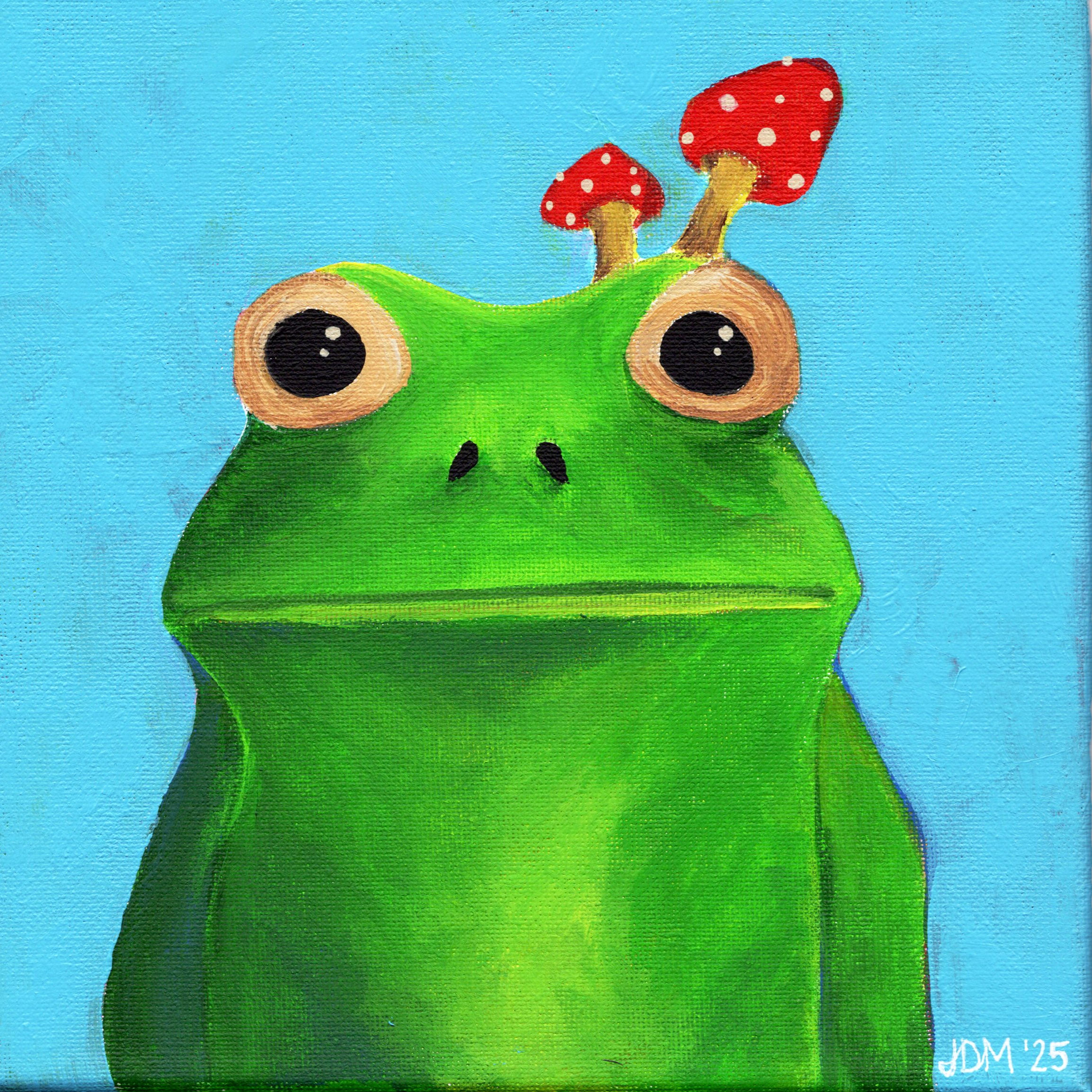 Mushroom Head Frog Print