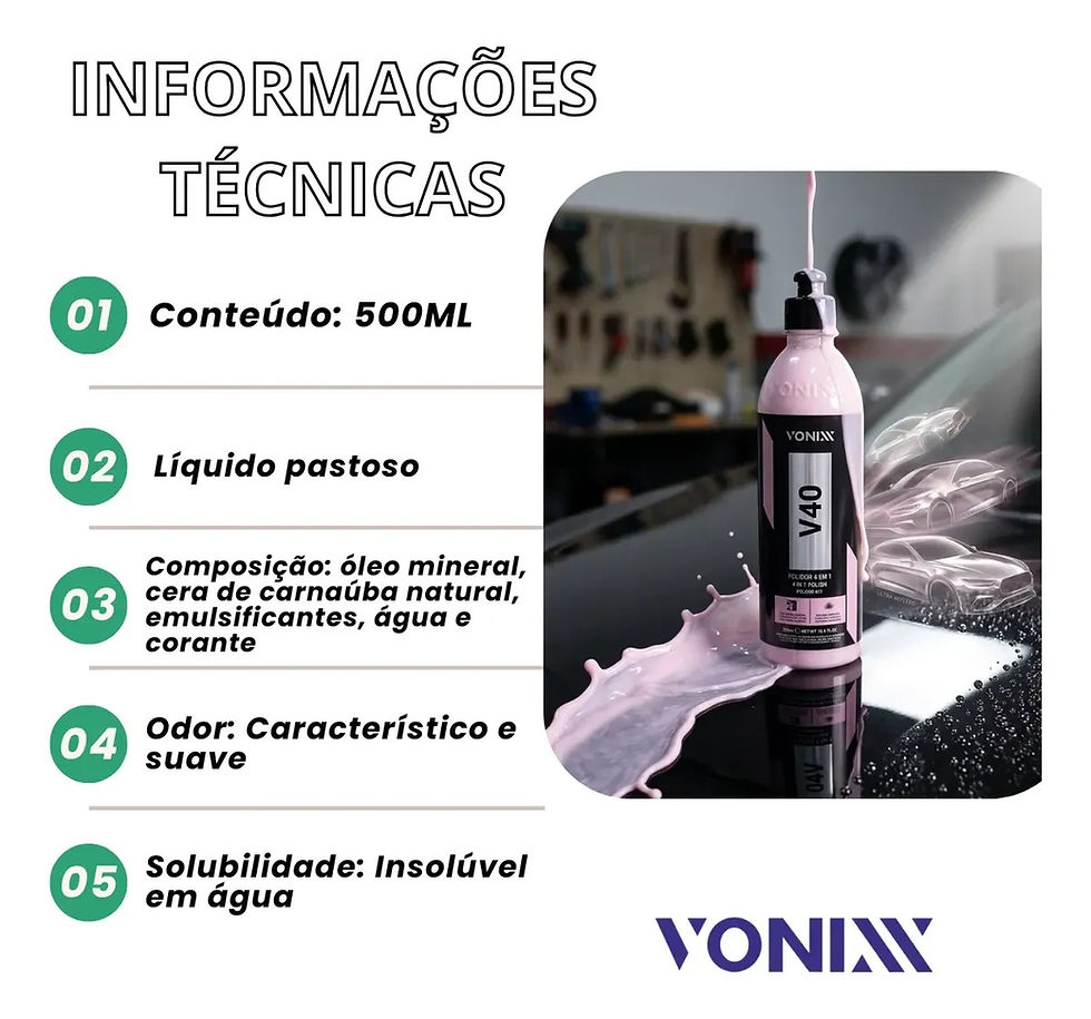 Miniatura: V40 - Polidor 4 em 1  500ml- Vonixx