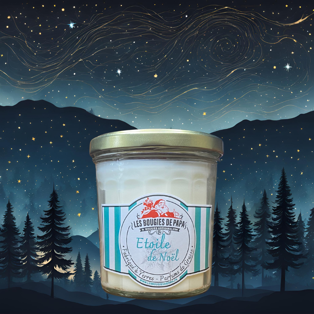 Grande bougie Etoile de Noël