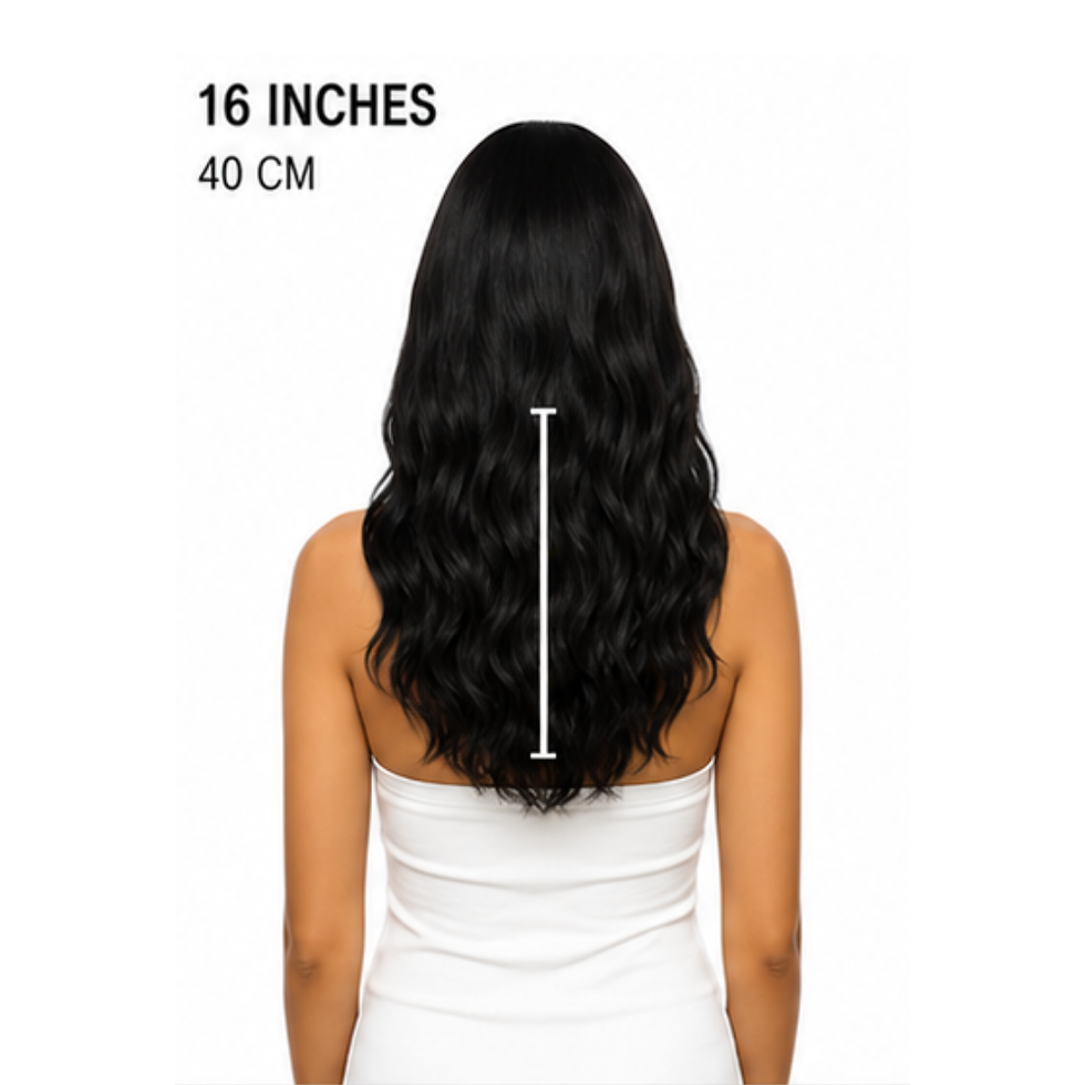 C&J Mabel - Extension Capelli Naturali 100% Cheratina Mossi Colore #1 Nero Intenso