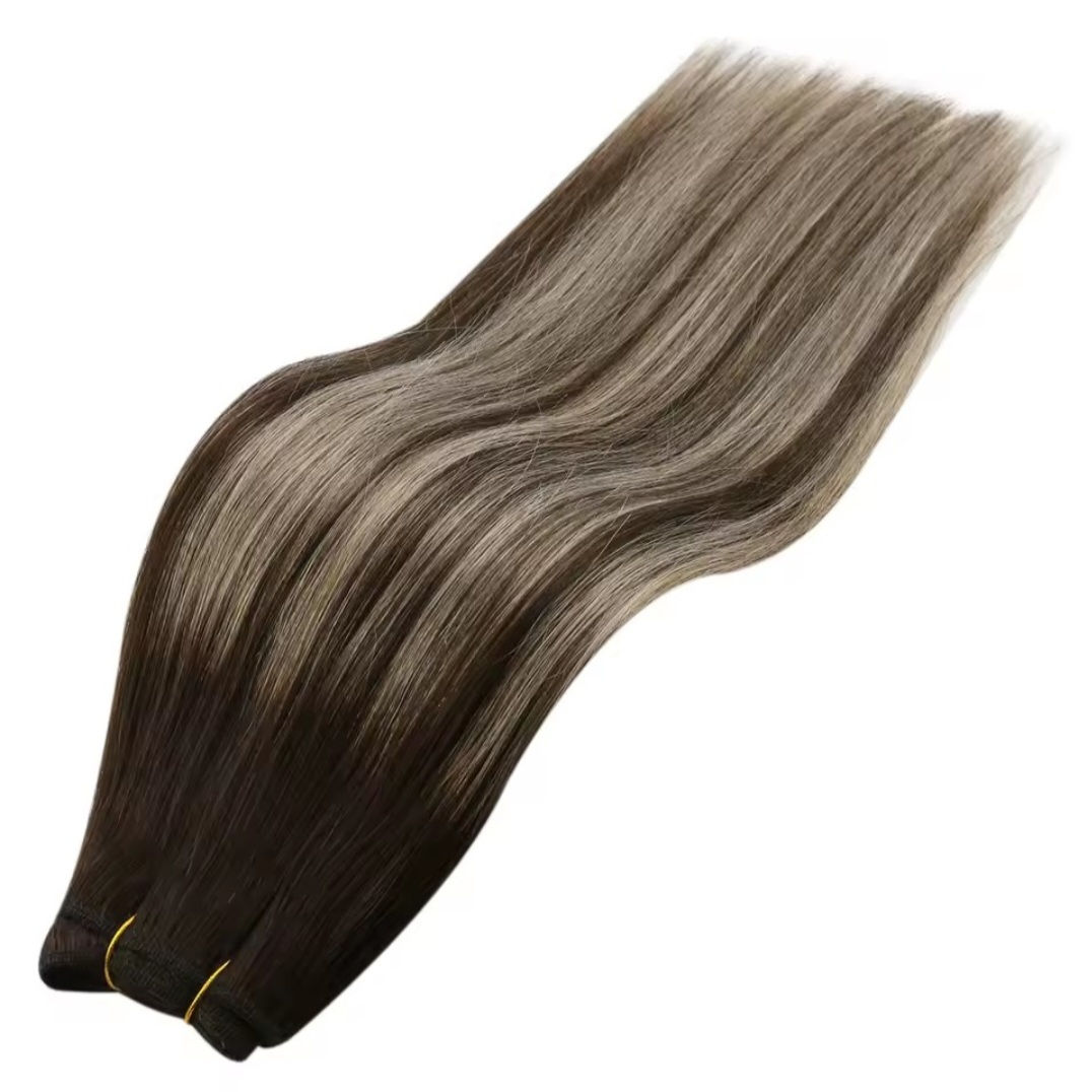 C&J Mabel Enterprises – Extension Capelli Naturali 100% Liscio 4/10 Castano medio freddo cenere