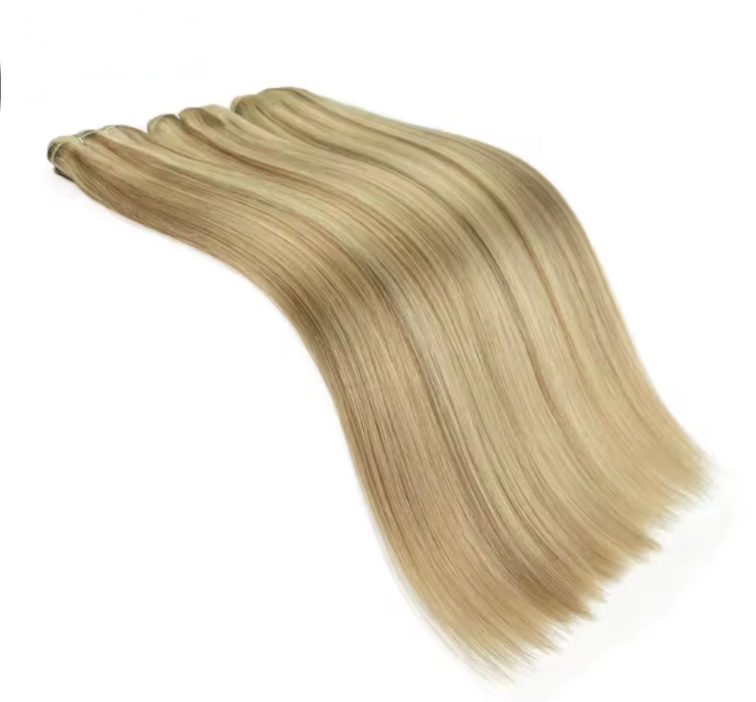 C&J Mabel - Extension Capelli Naturali 100% Bio-Adesiva Liscio Colore 27 biondo