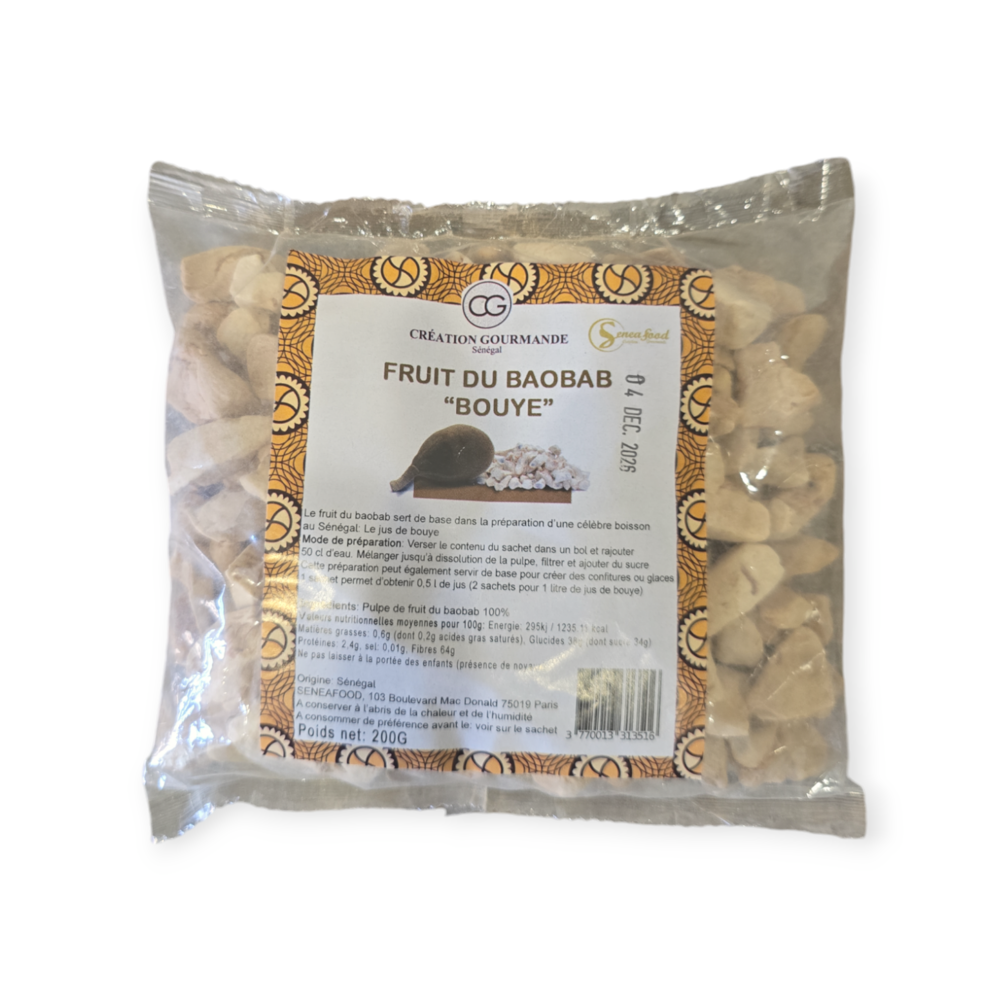 Fruit du baobab Bouye 200g